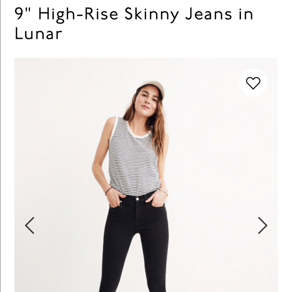 Madewell high rise jeans in Lunar wash